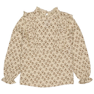 Levv Levv - Shirt Verda - AOP White Flower