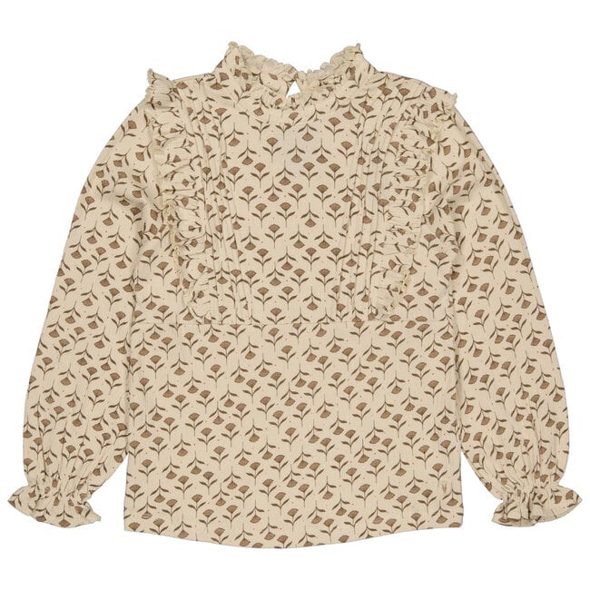 Levv - Shirt Verda - AOP White Flower