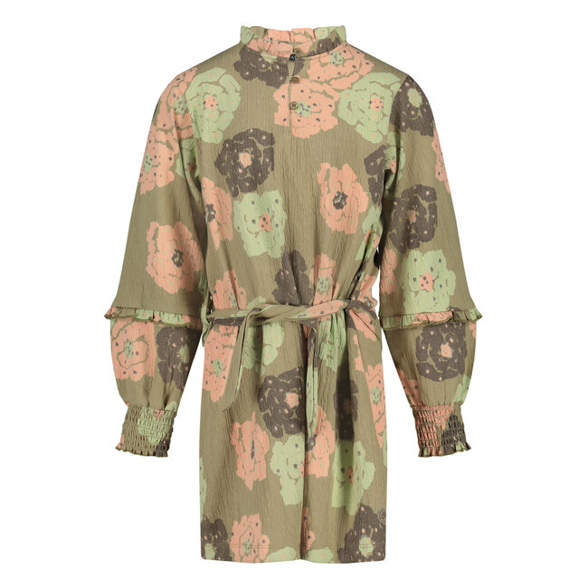 Quapi - Dress  Hailey - AOP Green Flower