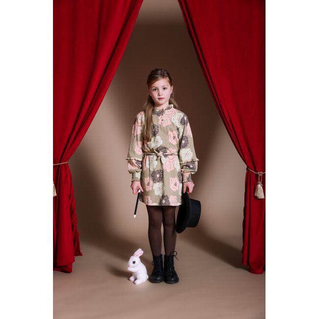 Quapi - Dress  Hailey - AOP Green Flower