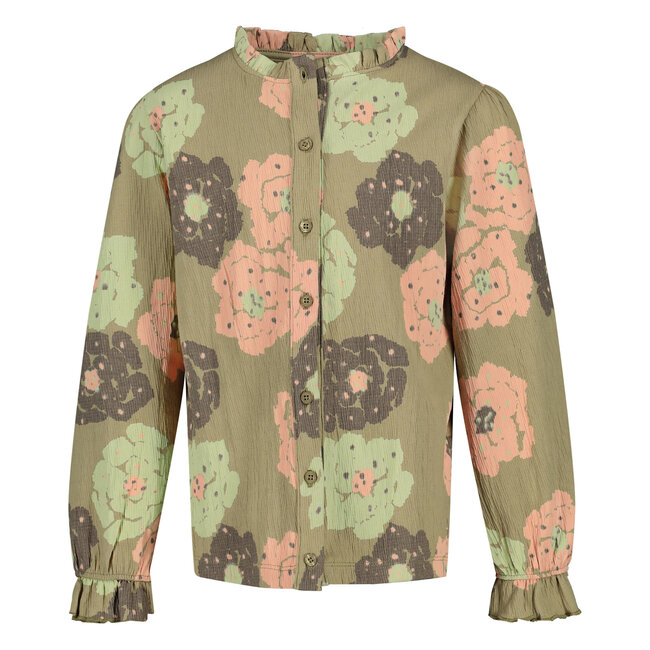 Quapi - Shirt  Hava - AOP Green Flower