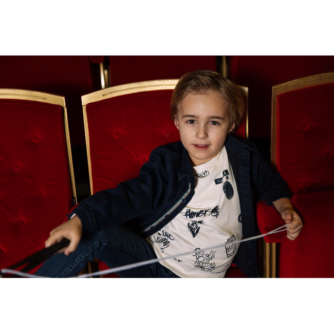 Quapi - Sweater  Hagar - AOP White Sketch