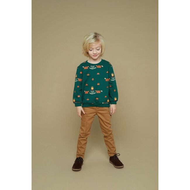 Sturdy - Sweater AOP Groen - Chasing Trails