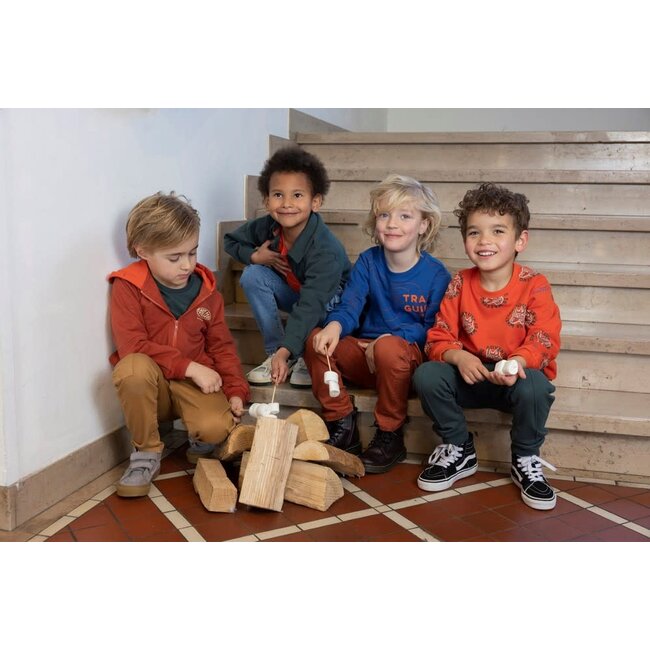 Sturdy - Sweater AOP Blauw - Chasing Trails