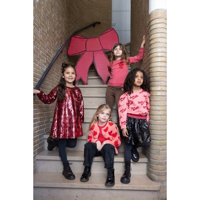 Jubel - Pailetten Rok Antraciet - Queen Of Hearts