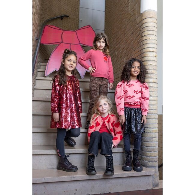 Jubel - Pailetten Jurk Bordeaux - Queen Of Hearts