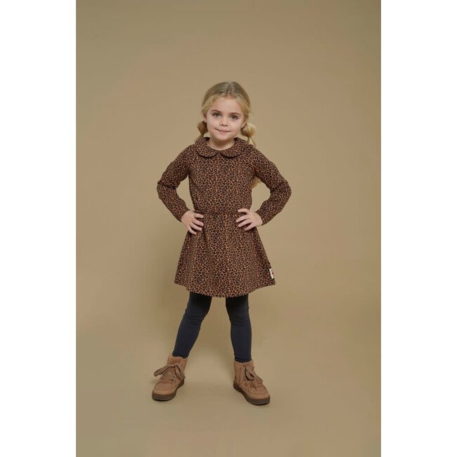 Jubel - Jurk AOP Bruin - Queen Of Hearts