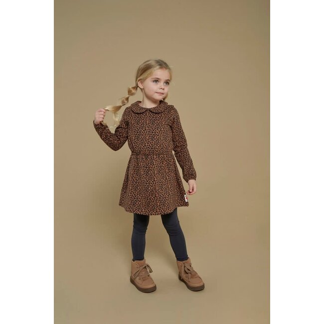 Jubel - Jurk AOP Bruin - Queen Of Hearts