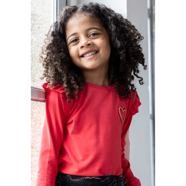 Jubel - Longsleeve Rood - Queen Of Hearts