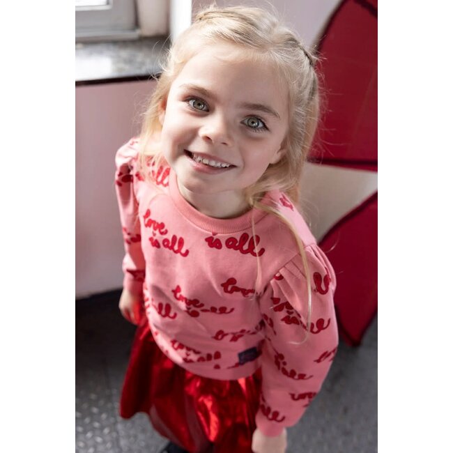 Jubel - Sweater AOP Lichtroze - Queen Of Hearts