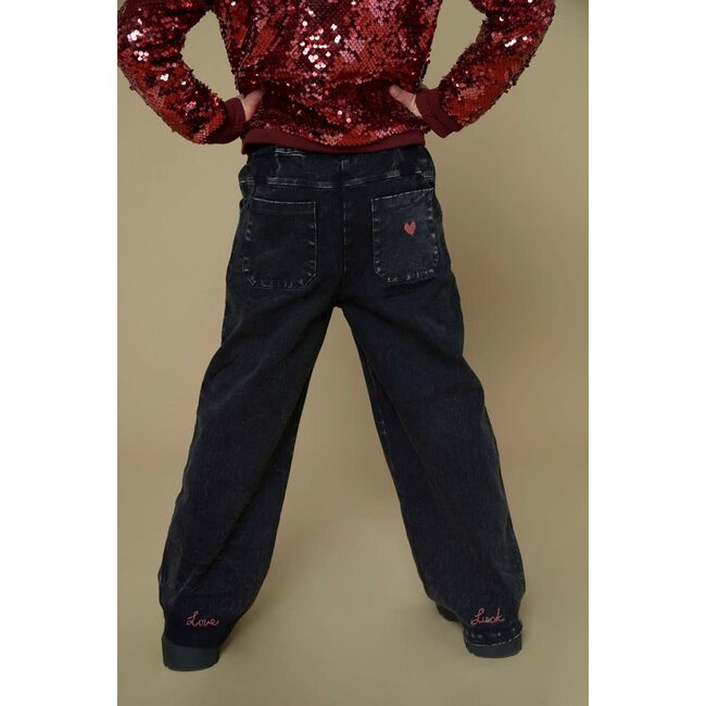 Jubel - Culotte Denim Look Antraciet - Queen Of Hearts