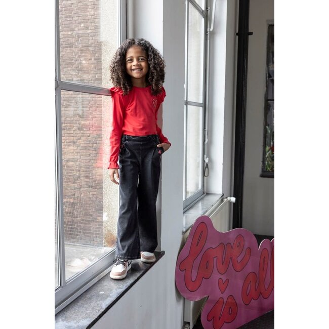 Jubel - Culotte Denim Look Antraciet - Queen Of Hearts