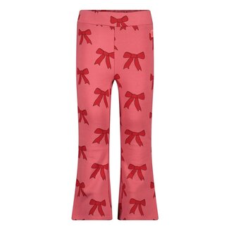 Jubel Jubel - Flared Broek AOP Roze - Queen Of Hearts