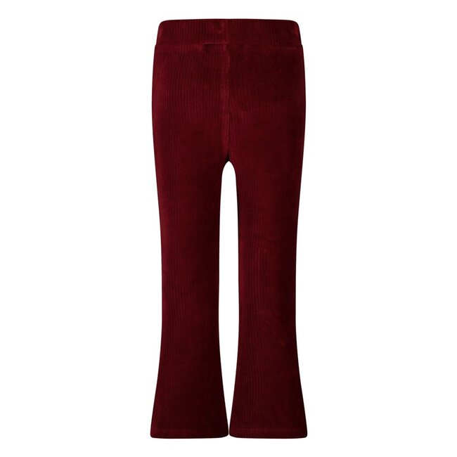 Jubel - Flared Broek Velours Rib Bordeaux - Queen Of Hearts