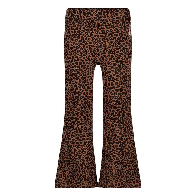 Jubel - Flared Broek AOP Bruin - Queen Of Hearts