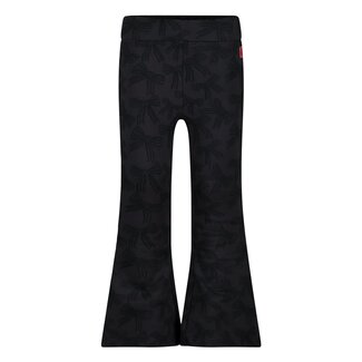 Jubel Jubel - Flared Broek AOP Antraciet - Queen Of Hearts