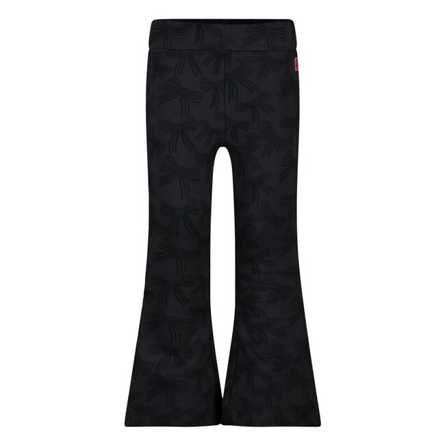 Jubel - Flared Broek AOP Antraciet - Queen Of Hearts