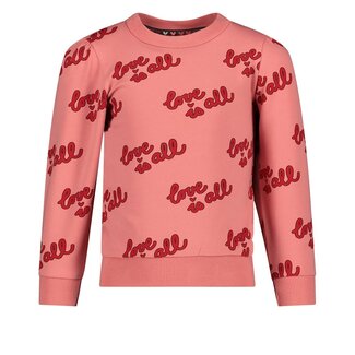 Jubel Jubel - Sweater AOP Lichtroze - Queen Of Hearts
