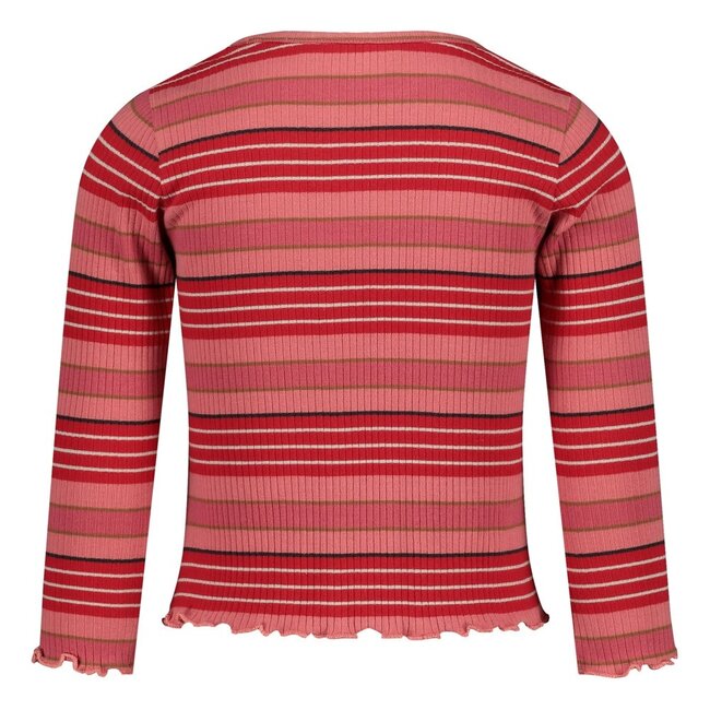 Jubel - Longsleeve Rib met Streep Lichtroze - Queen Of Hearts