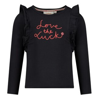 Jubel Jubel - Longsleeve Ruches Antraciet - Queen Of Hearts