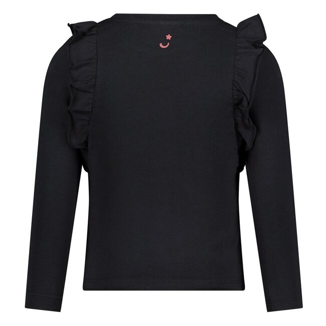 Jubel - Longsleeve Ruches Antraciet - Queen Of Hearts