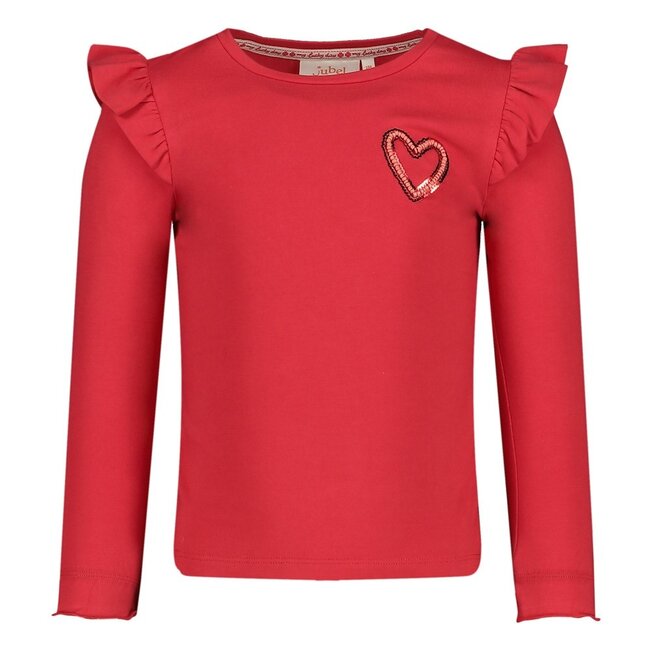 Jubel - Longsleeve Rood - Queen Of Hearts
