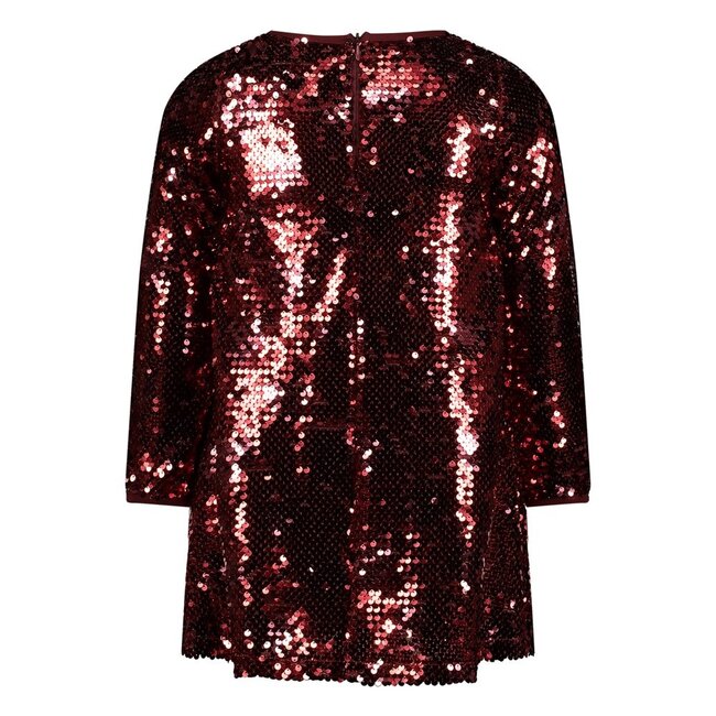 Jubel - Pailetten Jurk Bordeaux - Queen Of Hearts
