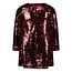 Jubel - Pailetten Jurk Bordeaux - Queen Of Hearts