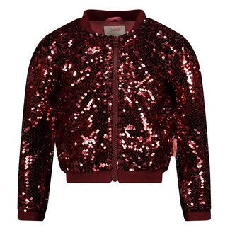 Jubel Jubel - Pailetten Bomberjack Bordeaux - Queen Of Hearts