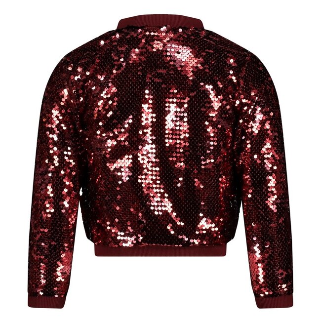 Jubel - Pailetten Bomberjack Bordeaux - Queen Of Hearts