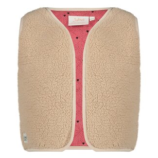 Jubel Jubel - Teddy Gilet Offwhite - Queen Of Hearts