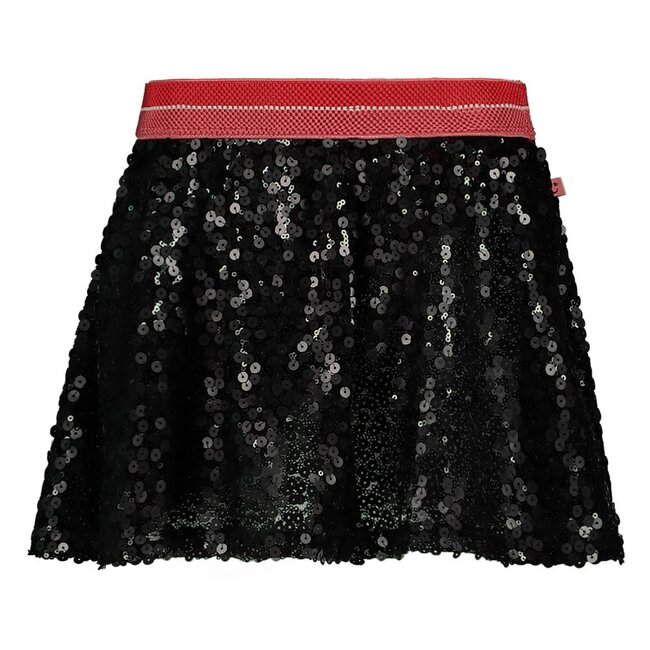 Jubel - Pailetten Rok Antraciet - Queen Of Hearts