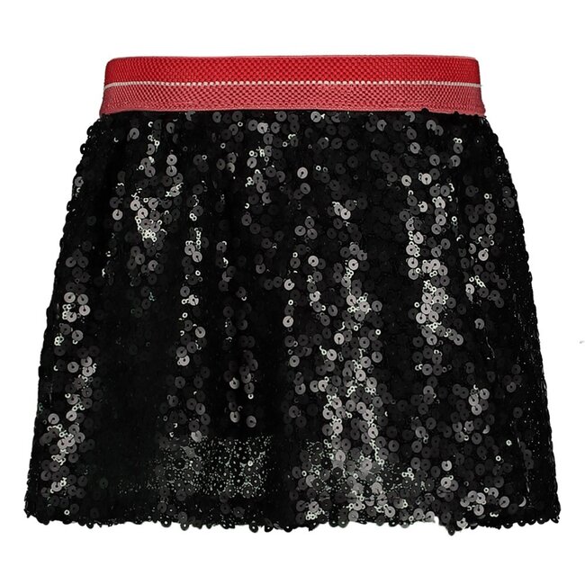 Jubel - Pailetten Rok Antraciet - Queen Of Hearts