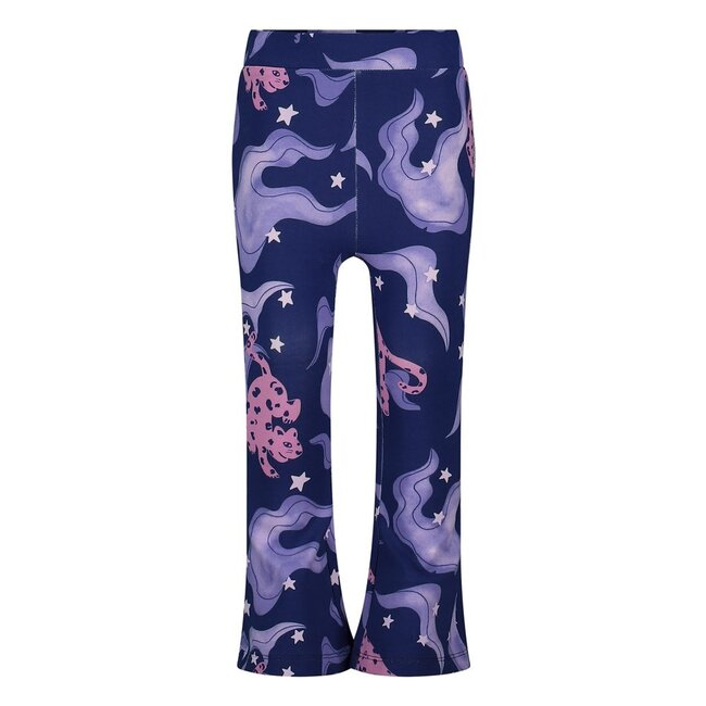 Jubel - Flared Broek AOP Indigo - Wild Soul