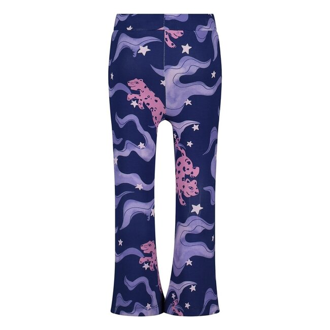Jubel - Flared Broek AOP Indigo - Wild Soul