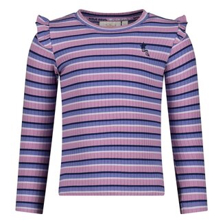 Jubel Jubel - Longsleeve Rib met Streep Violet - Wild Soul