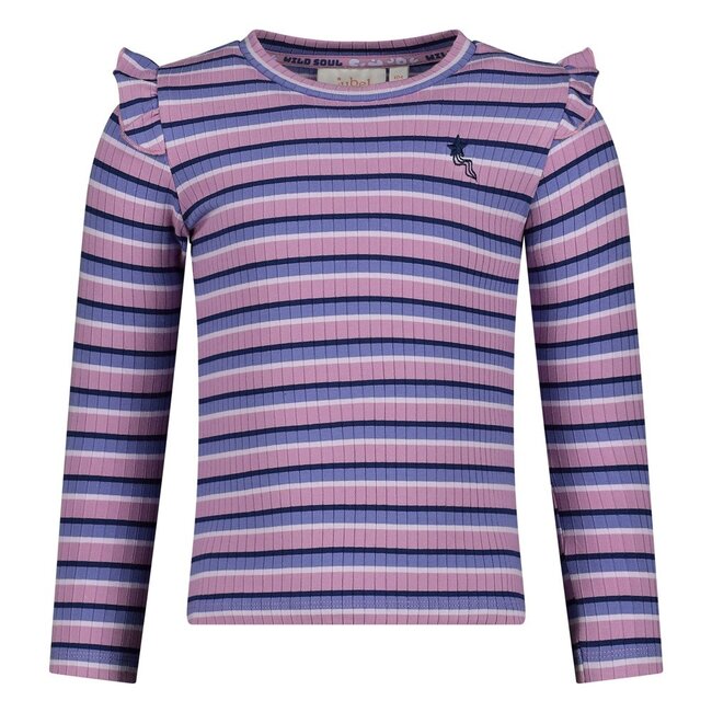 Jubel - Longsleeve Rib met Streep Violet - Wild Soul