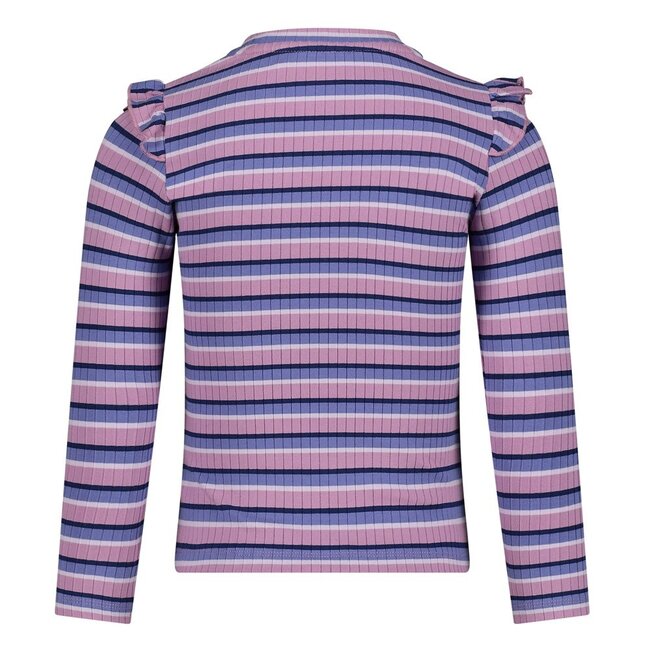Jubel - Longsleeve Rib met Streep Violet - Wild Soul
