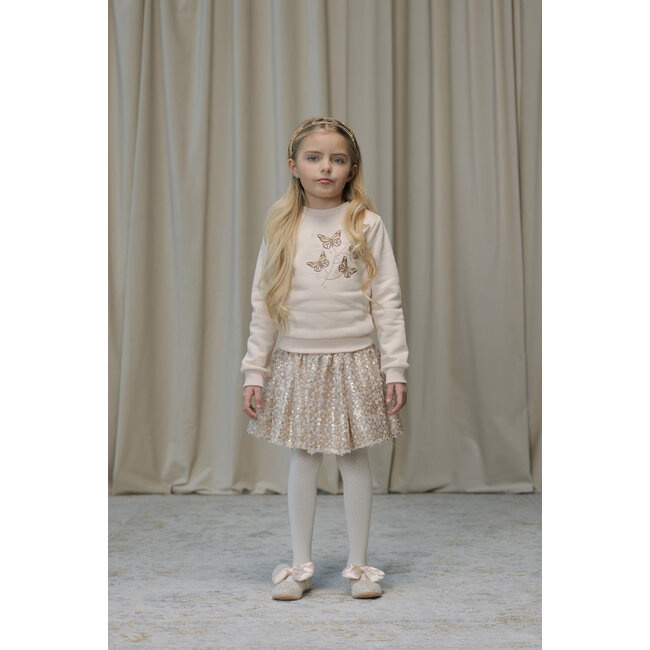 Le Chic - Sequined Panel Skirt Trust - Hearts of Gold