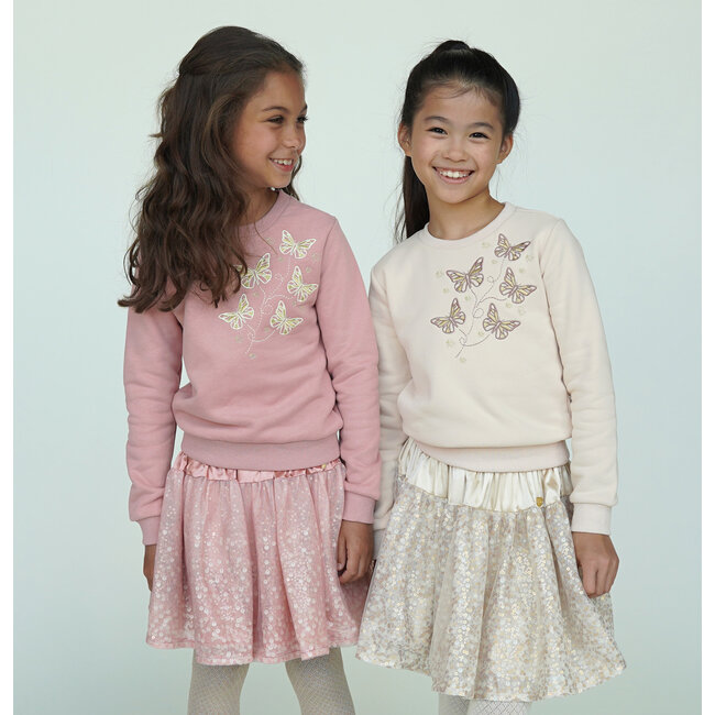 Le Chic - Sequined Panel Skirt Trust - Hearts of Gold