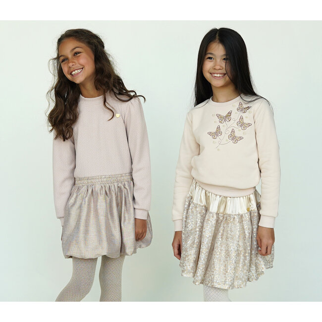 Le Chic - Sequined Panel Skirt Trust - Hearts of Gold