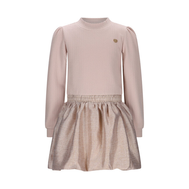 Le Chic - Knit and Glitter Dress Salloon - Café au Lait