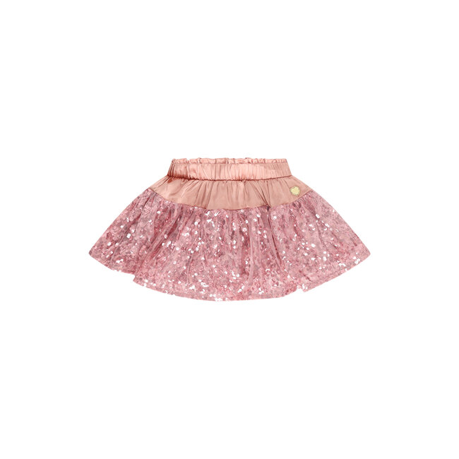 Le Chic - Sequined Panel Skirt Trusty - Sweet Cerise