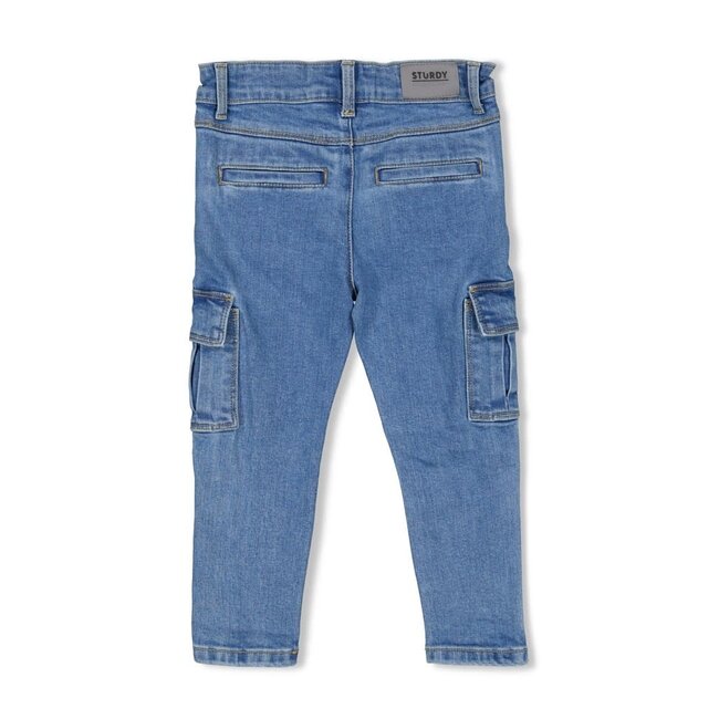 Sturdy - Cargo Broek Denim Blauw Denim - Winter Denims