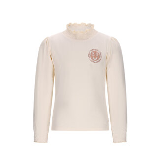 Moodstreet Moodstreet - Smock Neck Top Laure - Warm White