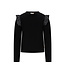 Moodstreet - Shoulder Ruffle Top Senna - Black