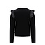 Moodstreet - Shoulder Ruffle Top Senna - Black