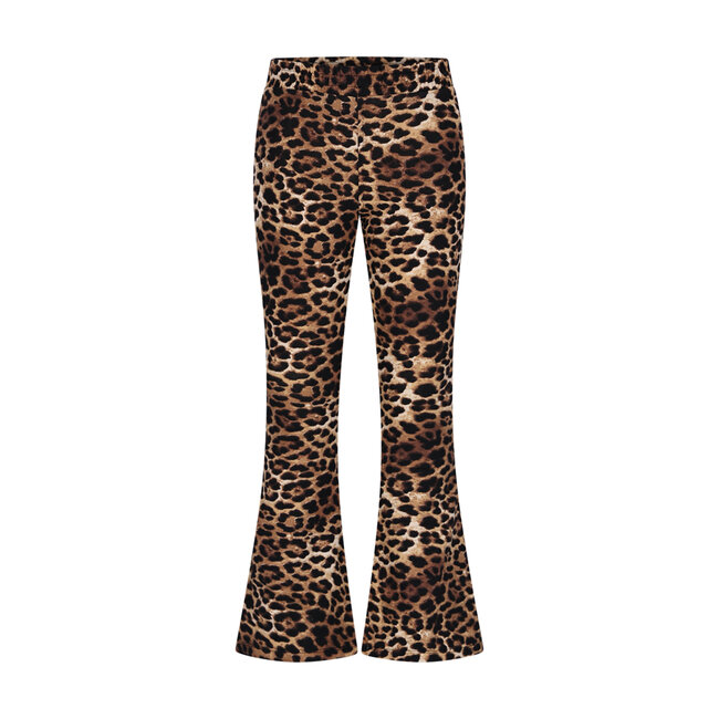 Moodstreet - Flared Leopard Pants Bibi - Leopard