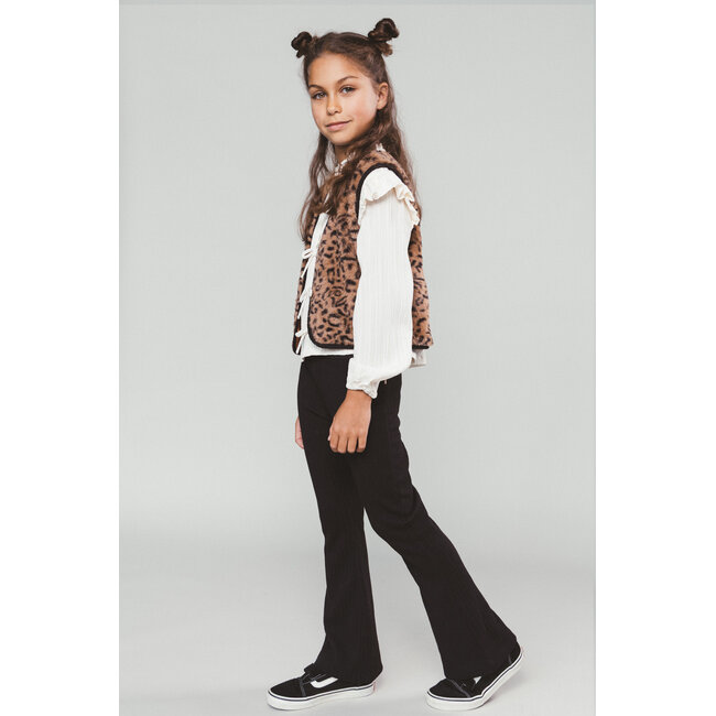 Moodstreet - Flared Trousers Bess - Black