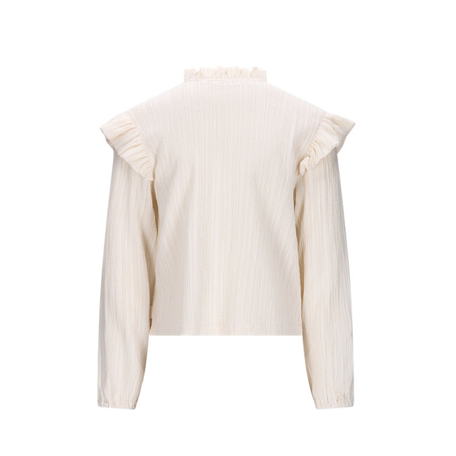 Moodstreet - Ruffles & Bows Blouse Akira - Warm White